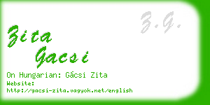 zita gacsi business card